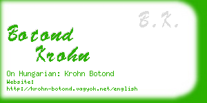 botond krohn business card